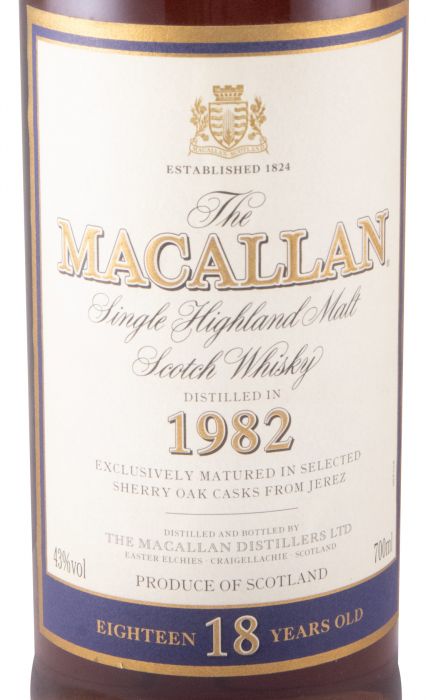 1982 Macallan Sherry Oak 18 anos