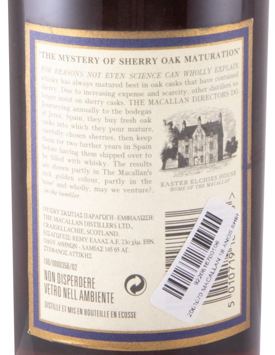 1982 Macallan Sherry Oak 18 anos