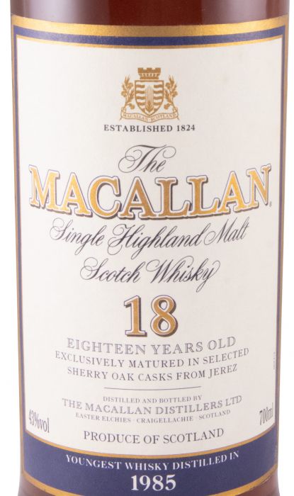 1985 Macallan Sherry Oak 18 years