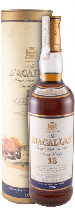 1986 Macallan Sherry Oak 18 years