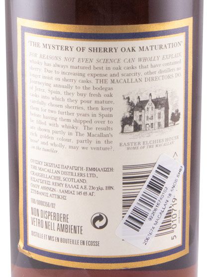 1986 Macallan Sherry Oak 18 anos