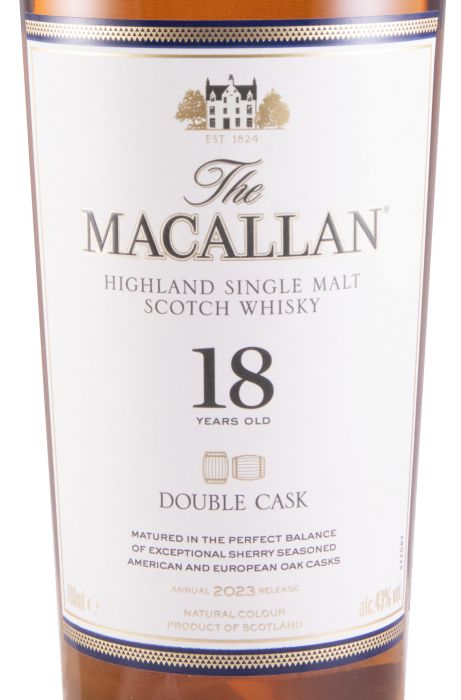 Macallan Double Cask 2023 Release 18 anos