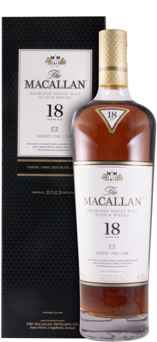 Macallan Sherry Oak 2023 Release 18 years