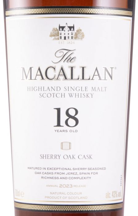 Macallan Sherry Oak 18 anos 2023 Release