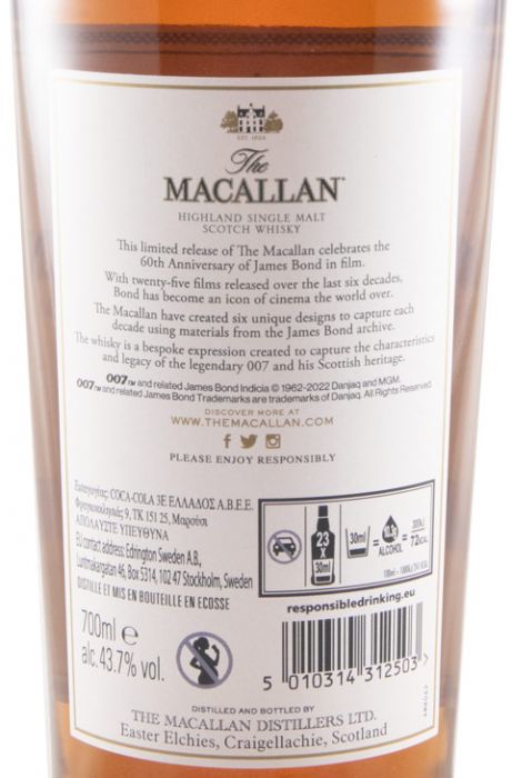 Set Macallan James Bond 60th Anniversary 6x70cl