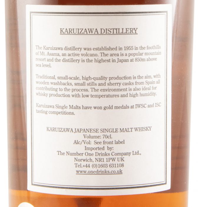 1991 Karuizawa Vintage Cask N.º 3318 (engarrafado em 2007)