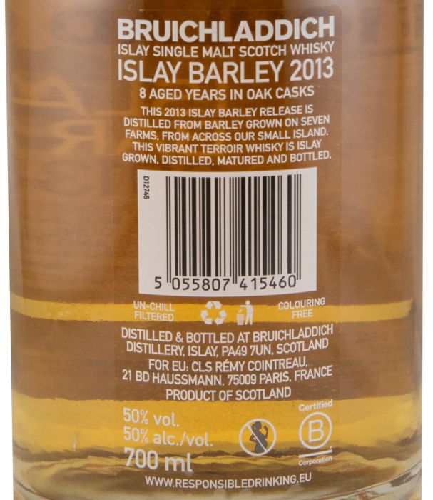 2013 Bruichladdich Islay Barley 8 years