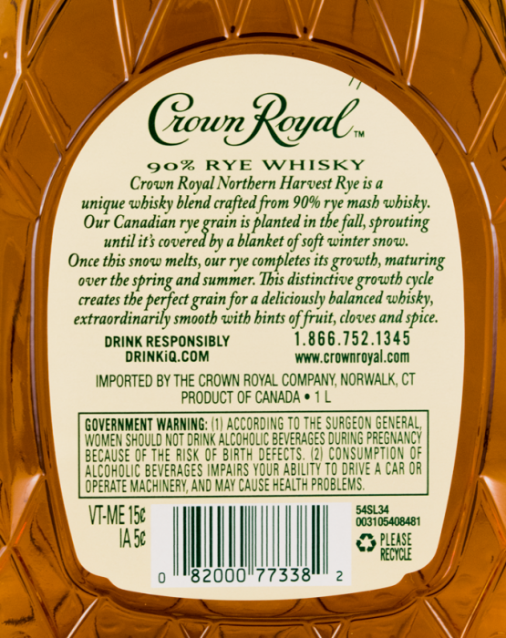 Crown Royal Rye Northern Harvest 1L