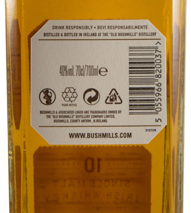 Bushmills Single Malt 10 anos