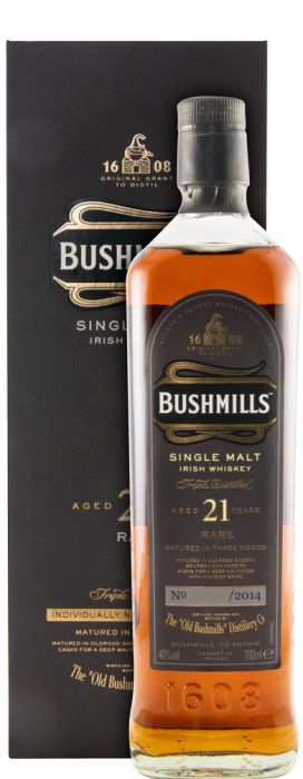 Bushmills Single Malt 21 anos (engarrafado em 2014)