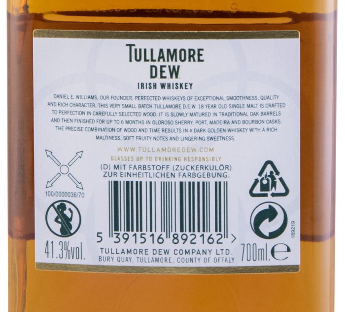 Tullamore Dew Single Malt 18 anos