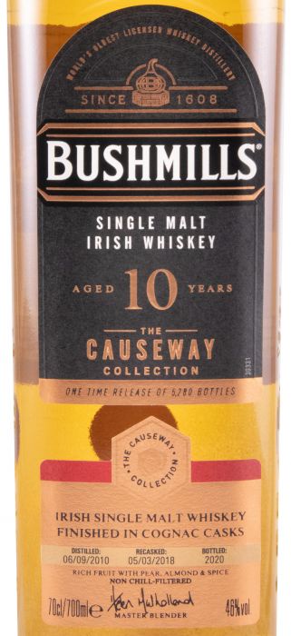 2010 Bushmills Cognac Casks Causeway 10 years