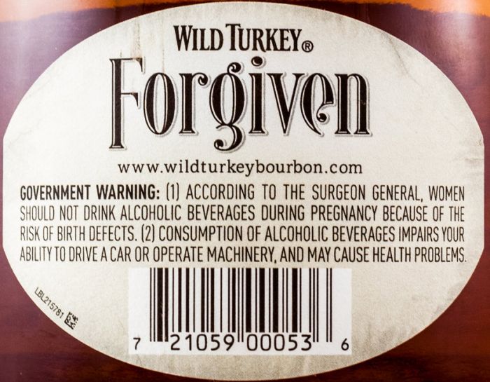 Wild Turkey Forgiven 2014 Edição Especial Batch N.º 303