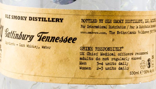 Ole Smoky Moonshine Tennessee Original 50cl