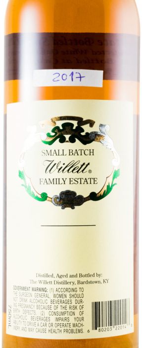 2017 Willet Small Batch Rye Cask Strength 54.2%