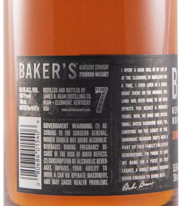 Baker's Single Barrel 107 Proof 7 anos 75cl