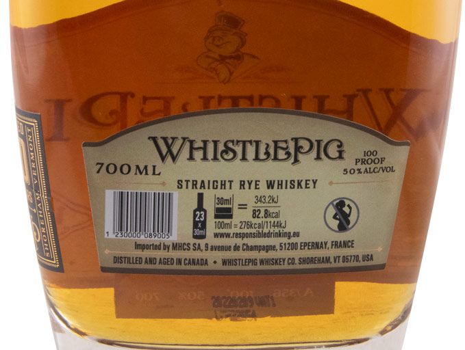 Whistlepig Small Batch Rye 10 anos