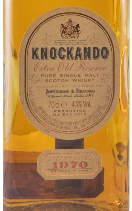 1970 Knockando Extra Old Reserve (engarrafado em 1995)