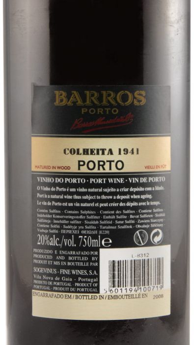 1941 Barros Colheita Porto