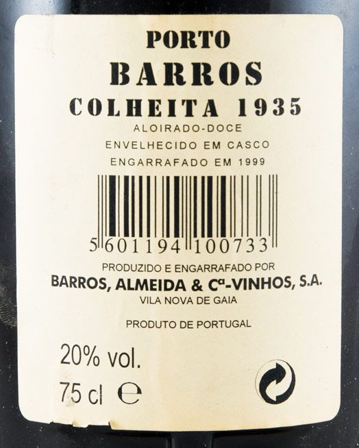 1935 Barros Colheita Port