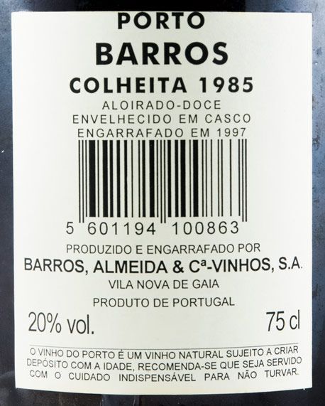 1985 Barros Colheita Porto