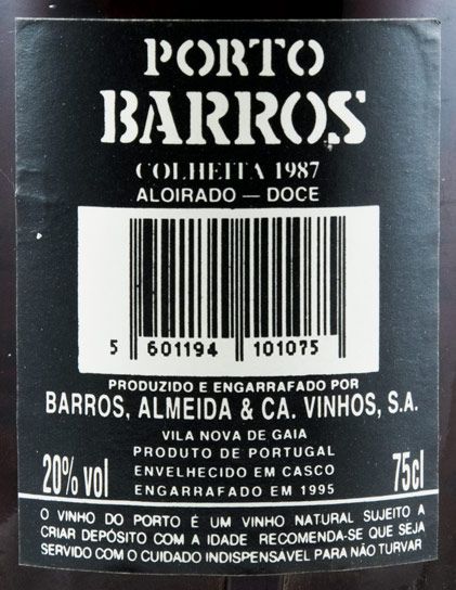 1987 Barros Colheita Porto