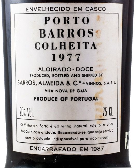 1977 Barros Colheita Porto