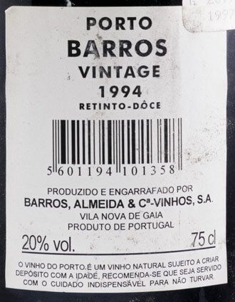バロス・ヴィンテージ ポート 1994年