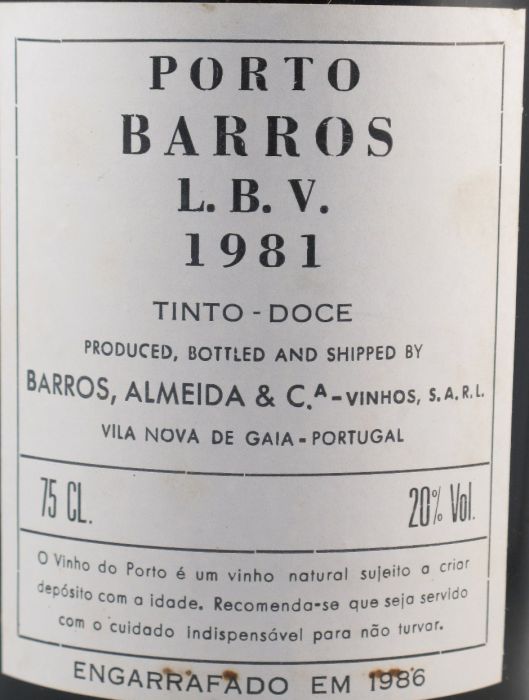 1981 Barros LBV Port