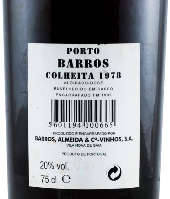 1978 Barros Colheita Port (bottled in 1999)