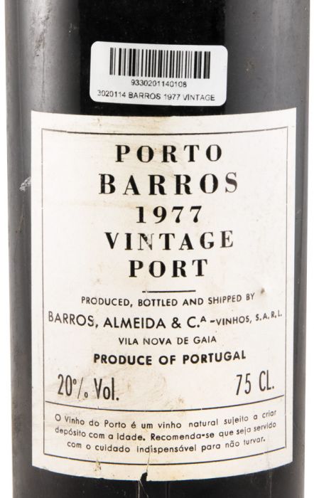 1977 Barros Vintage Port