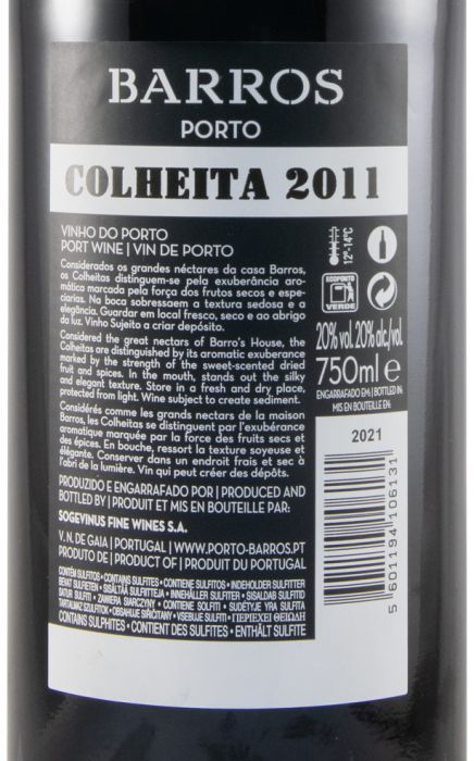 2011 Barros Colheita Porto