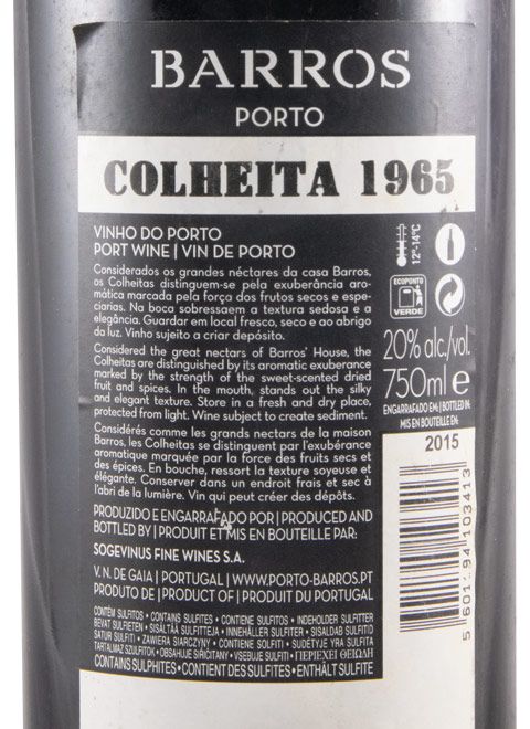 1965 Barros Colheita Port