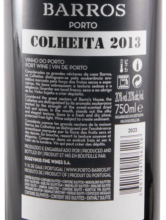 2013 Barros Colheita Port