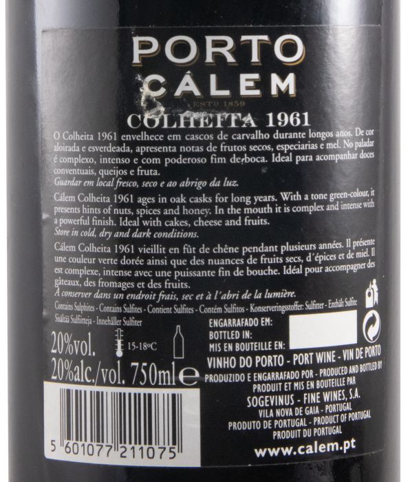 1961 Cálem Colheita Port