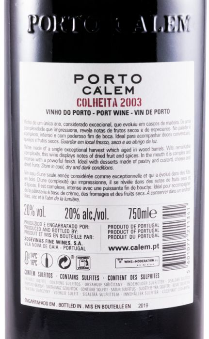 2003 Cálem Colheita Port
