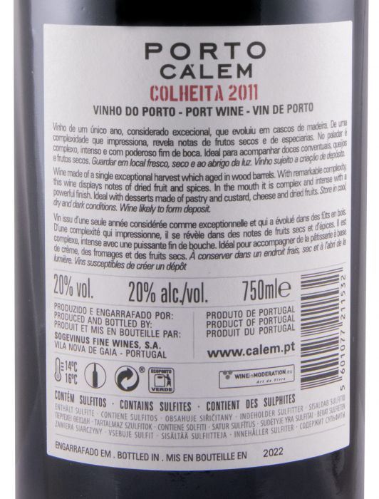 2011 Cálem Colheita Porto