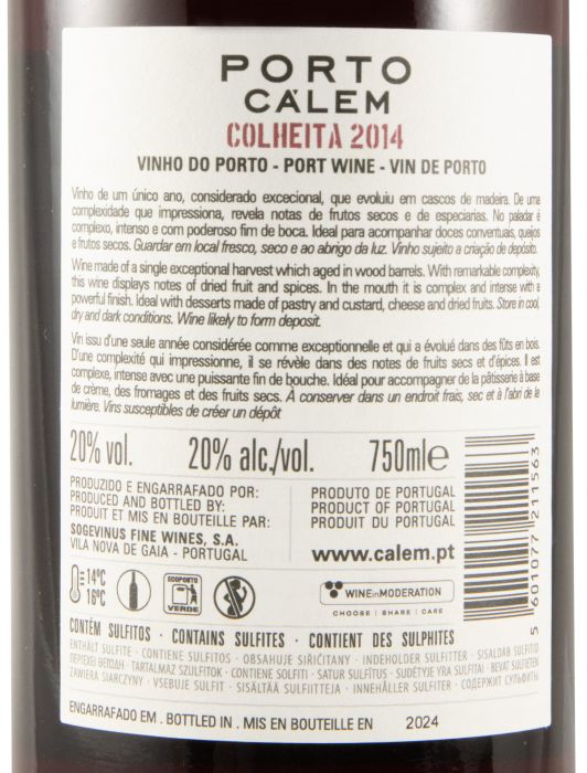 2014 Cálem Colheita Port