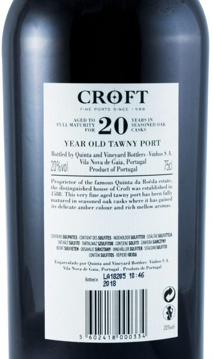 Croft 20 anos Porto