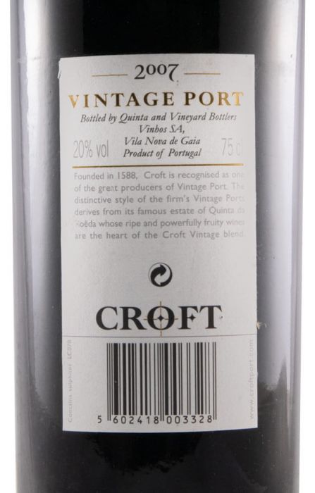 2007 Croft Vintage Porto