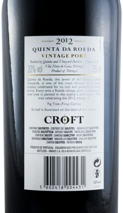 2012 Croft Quinta da Roeda Vintage Porto