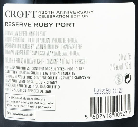 Croft 430th Anniversary Celebration Edition Port