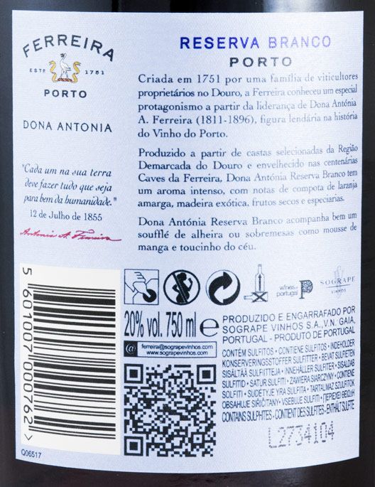 Ferreira Dona Antonia Branco Reserva Porto