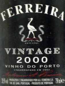 2000 Ferreira Vintage Porto