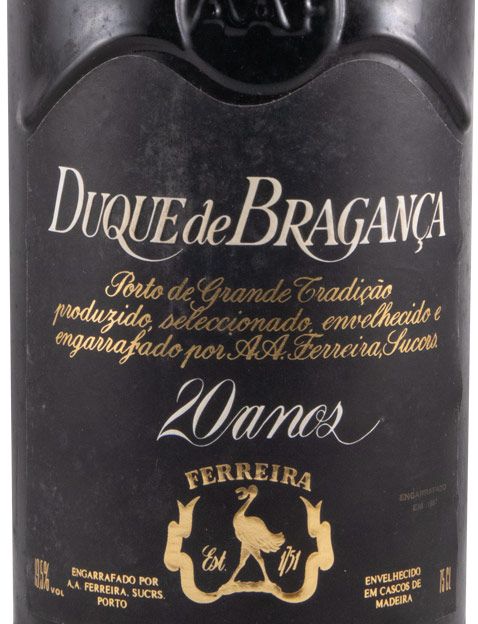 Ferreira Duque de Bragança 20 anos Porto (rótulo preto)