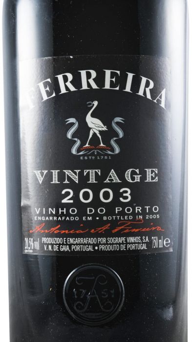 2003 Ferreira Vintage Port