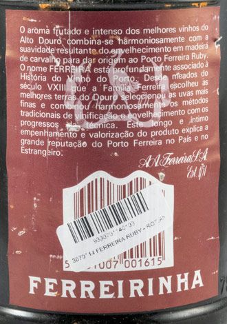 Ferreira Ruby Port (old label)
