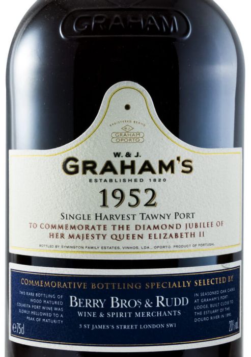 1952 Graham's Single Harvest Tawny Diamond Jubilee Port 75cl