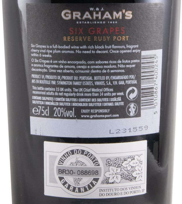 Graham's Six Grapes Reserve Porto
