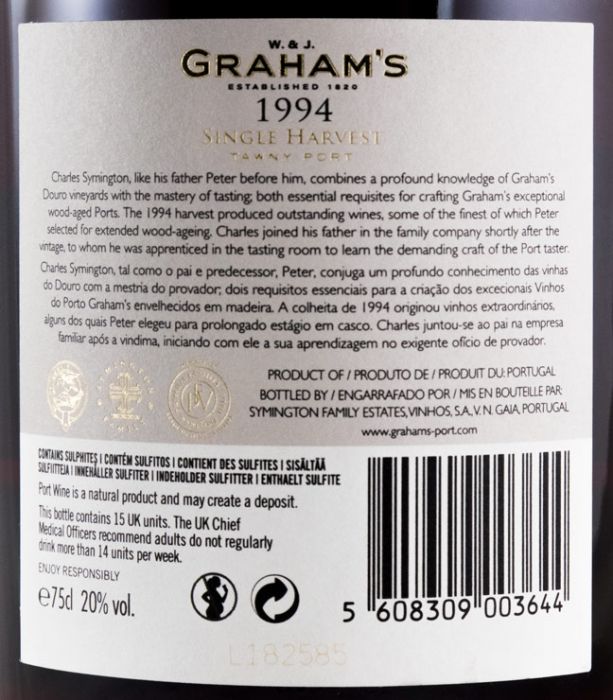 1994 Graham's Single Harvest Port